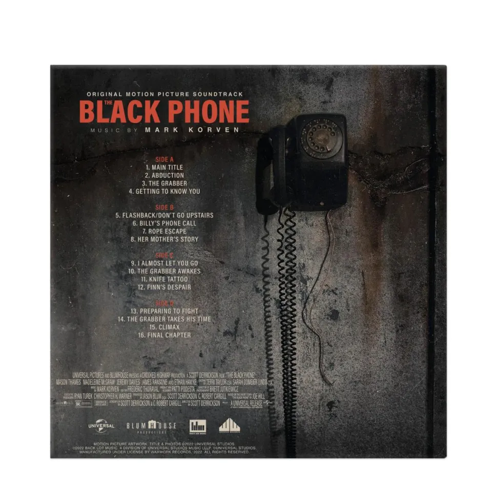 The Black Phone (2022) - Original Motion Picture Soundtrack by Mark Korven 2xLP Vinyl Record (“The Grabber” Black & White Burst and Blood Red & Black Smoke Coloured Vinyl)