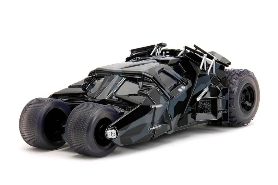 The Dark Knight (2008) - Batman & Tumbler Batmobile (Black Camo) 1/24th Scale Figure & Die-Cast Vehicle Replica Set (2023 SDCC Exclusive)