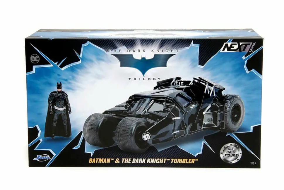 The Dark Knight (2008) - Batman & Tumbler Batmobile (Black Camo) 1/24th Scale Figure & Die-Cast Vehicle Replica Set (2023 SDCC Exclusive)