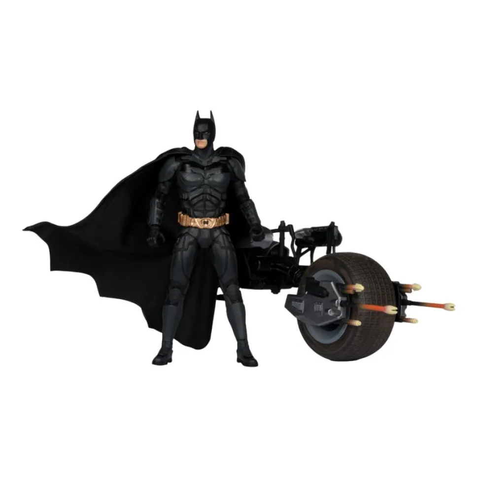 The Dark Knight Rises (2012) - Batman & Batpod DC Multiverse Gold Label 7" Scale Action Figure Vehicle 2-Pack
