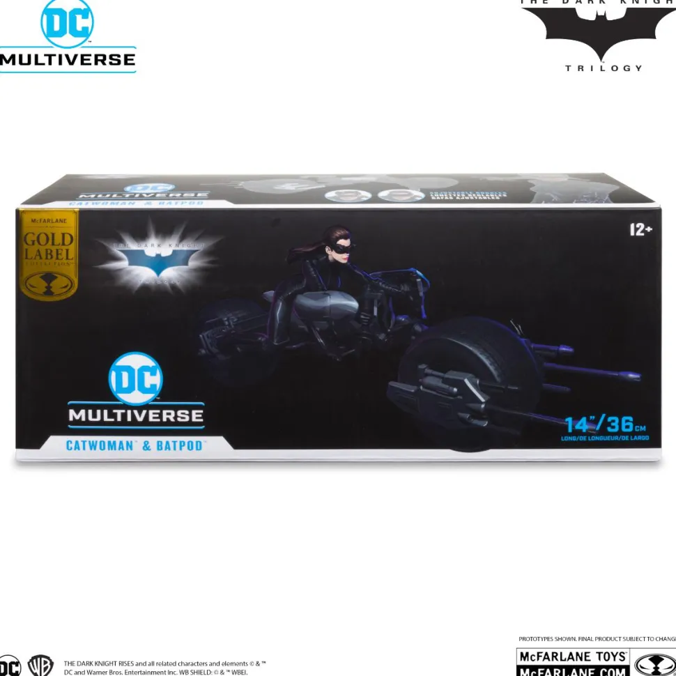 The Dark Knight Rises (2012) - Catwoman & Batpod DC Multiverse Gold Label 7" Scale Action Figure Vehicle 2-Pack