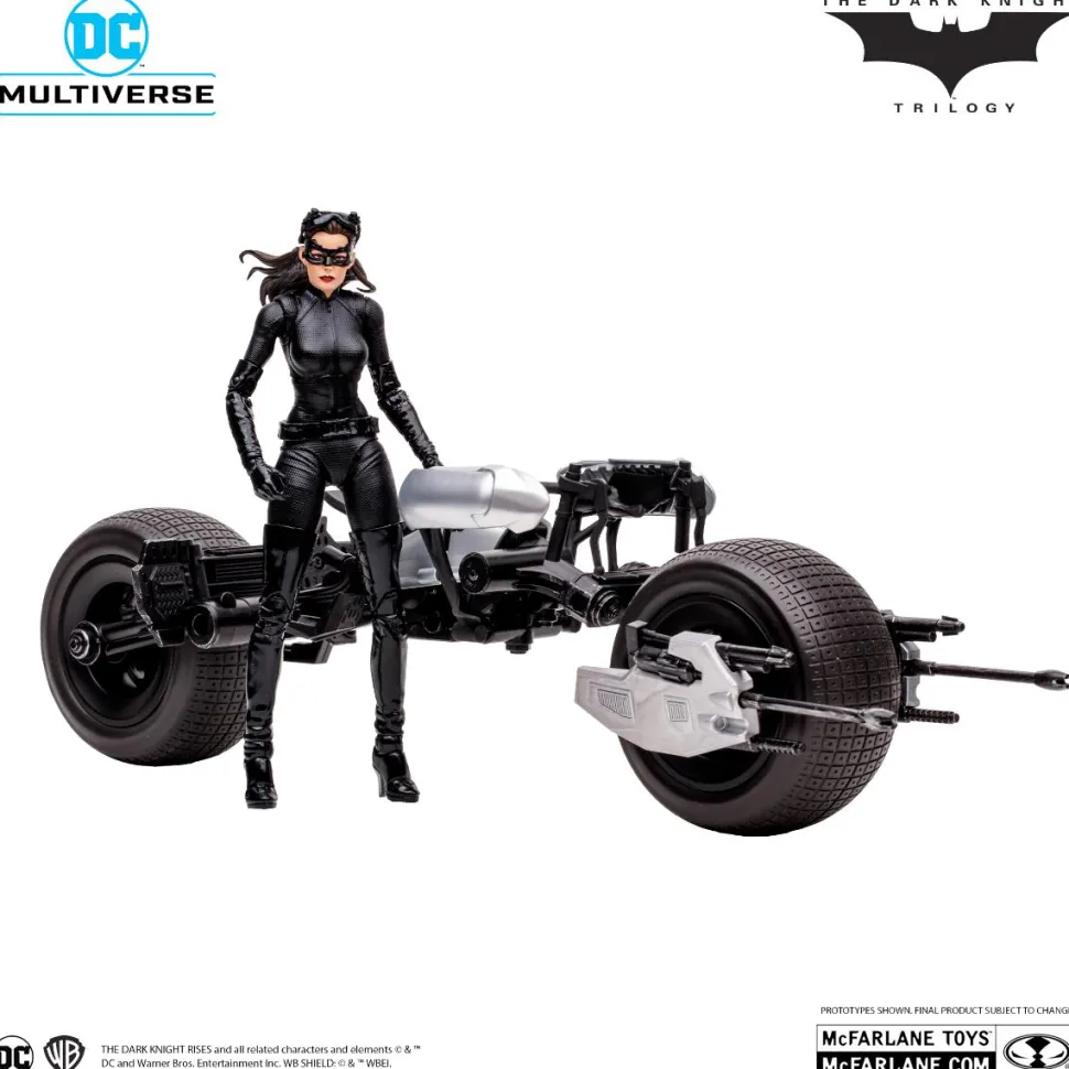 The Dark Knight Rises (2012) - Catwoman & Batpod DC Multiverse Gold Label 7" Scale Action Figure Vehicle 2-Pack