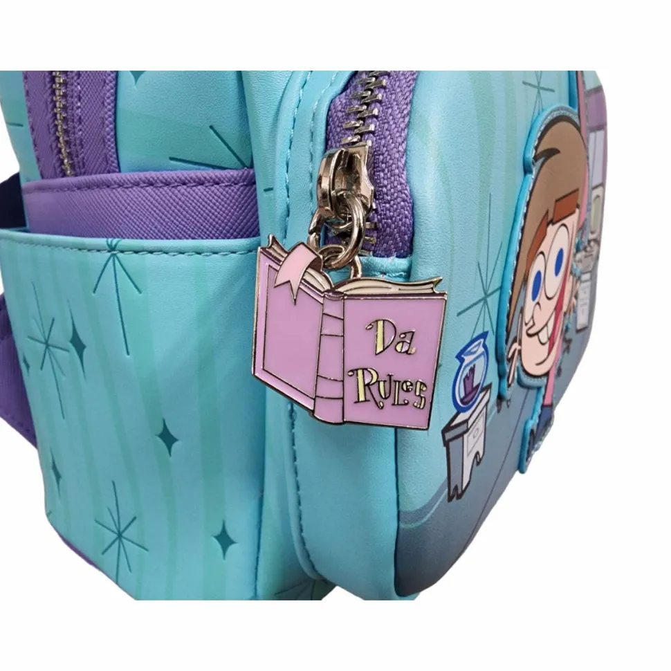 The Fairly Odd Parents - Timmy, Cosmo & Wanda 10" Faux Leather Mini Backpack