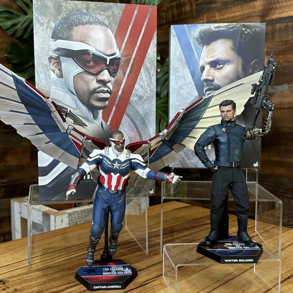 The Falcon and the Winter Soldier - Captain America & Winter Solider Hot Toys 1/6th Scale Action Figure Bundle (Set of 2)