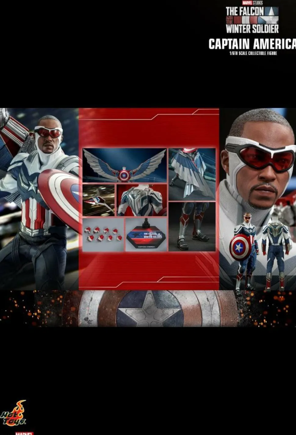 The Falcon and the Winter Soldier - Captain America 1/6th Scale Hot Toys Action Figure