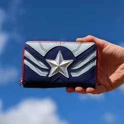 The Falcon and the Winter Soldier - Falcon Captain America Cosplay 4” Faux Leather Zip-Around Wallet