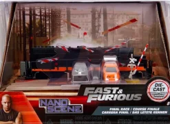 The Fast and the Furious - Final Race (Train Scene) Nano Scene 1.65" Scale Die-Cast Vehicle Diorama Playset
