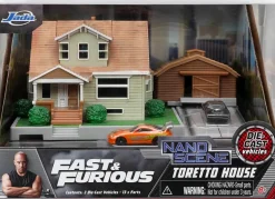 The Fast and the Furious - Toretto House NanoScene 1.5” Scale Die-Cast Vehicle Diorama Playset