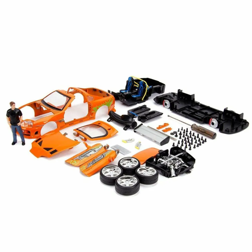 The Fast and the Furious - 1994 Toyota Supra MK IV with Brian Metals 1/24th Scale Die-Cast Vehicle Replica Model Kit