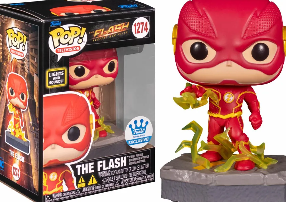 The Flash (2014) - The Flash Pop! Vinyl Figure with Lights & Sounds in Acrylic Pop! Protector (Funko / Popcultcha Exclusive)