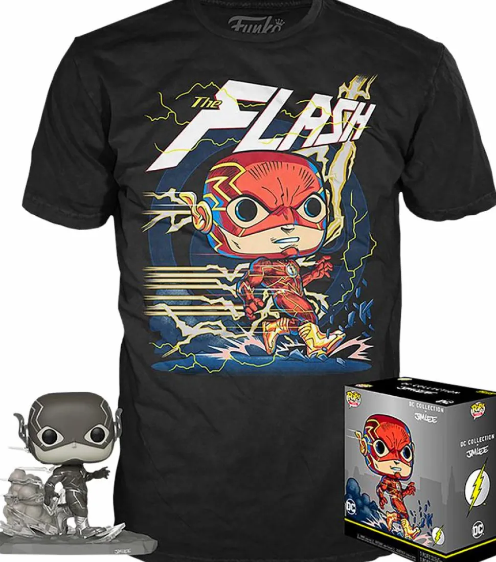 The Flash - The Flash Black & White Jim Lee Collection Deluxe Pop! Vinyl Figure & T-Shirt Box Set