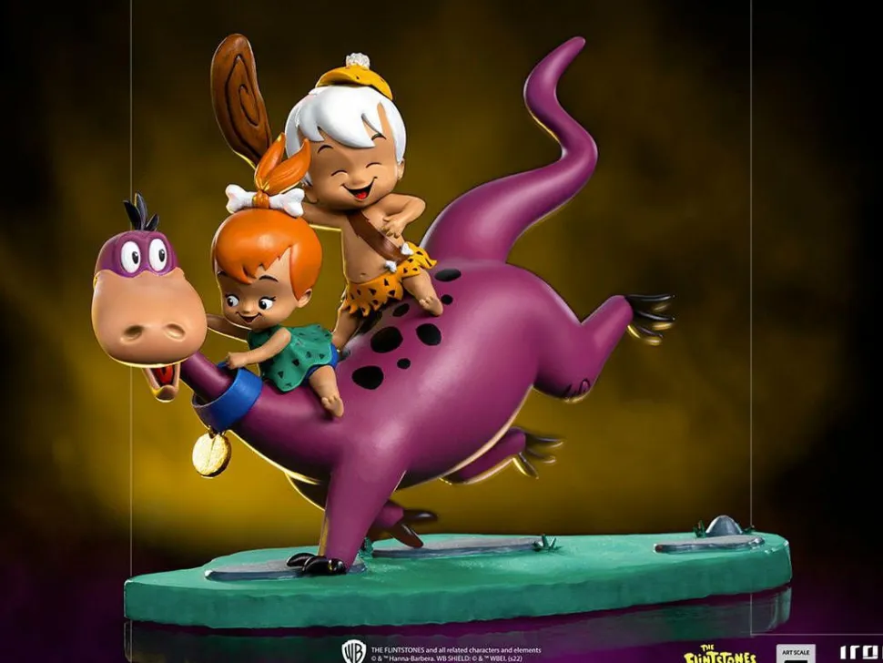 The Flintstones - Dino, Pebbles & Bamm-Bamm 1/10th Scale Statue