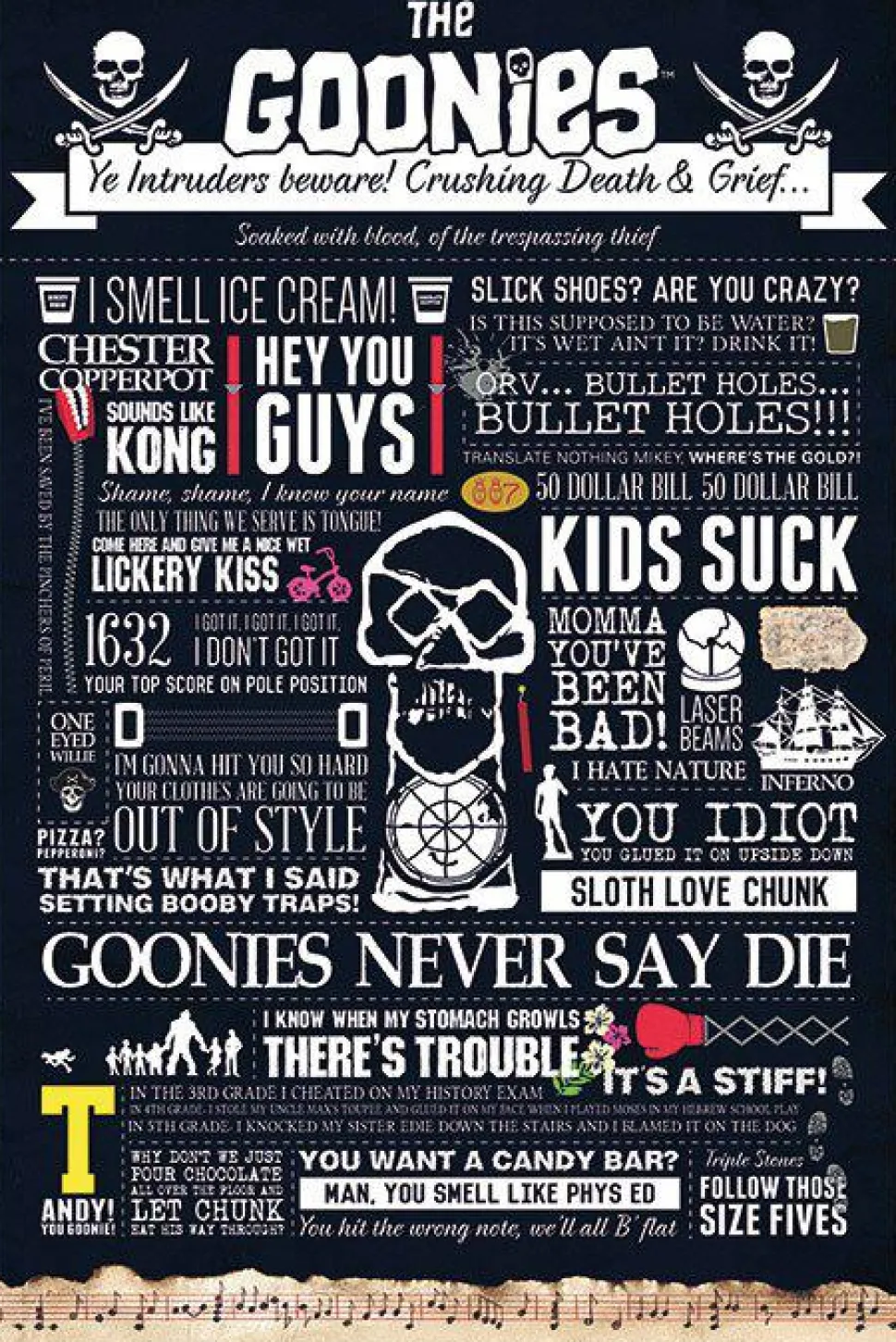 The Goonies - Typographic Poster (805)