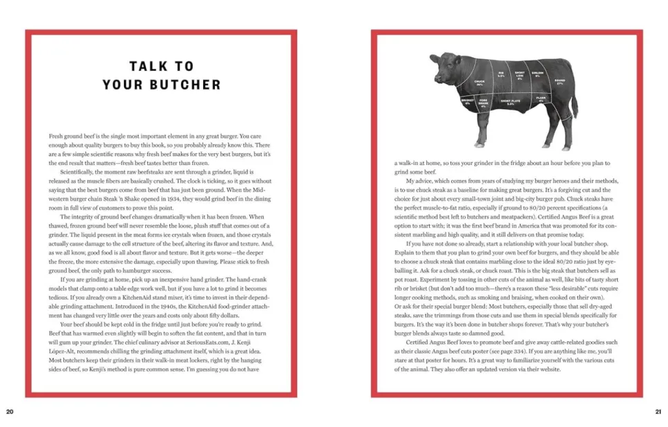 The Great American Burger Book Expanded & Updated Edition by George Motz Hardcover Book