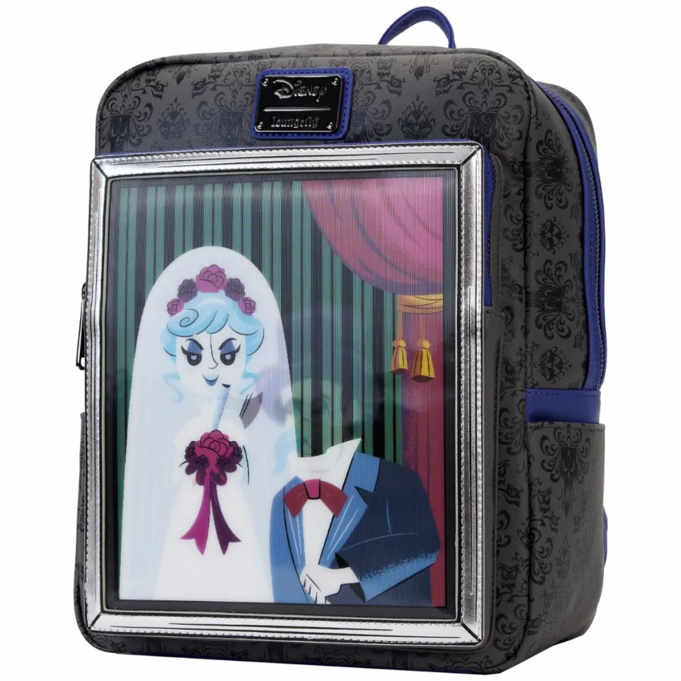The Haunted Mansion - Black Widow Bride Portrait Lenticular 10” Faux Leather Mini Backpack