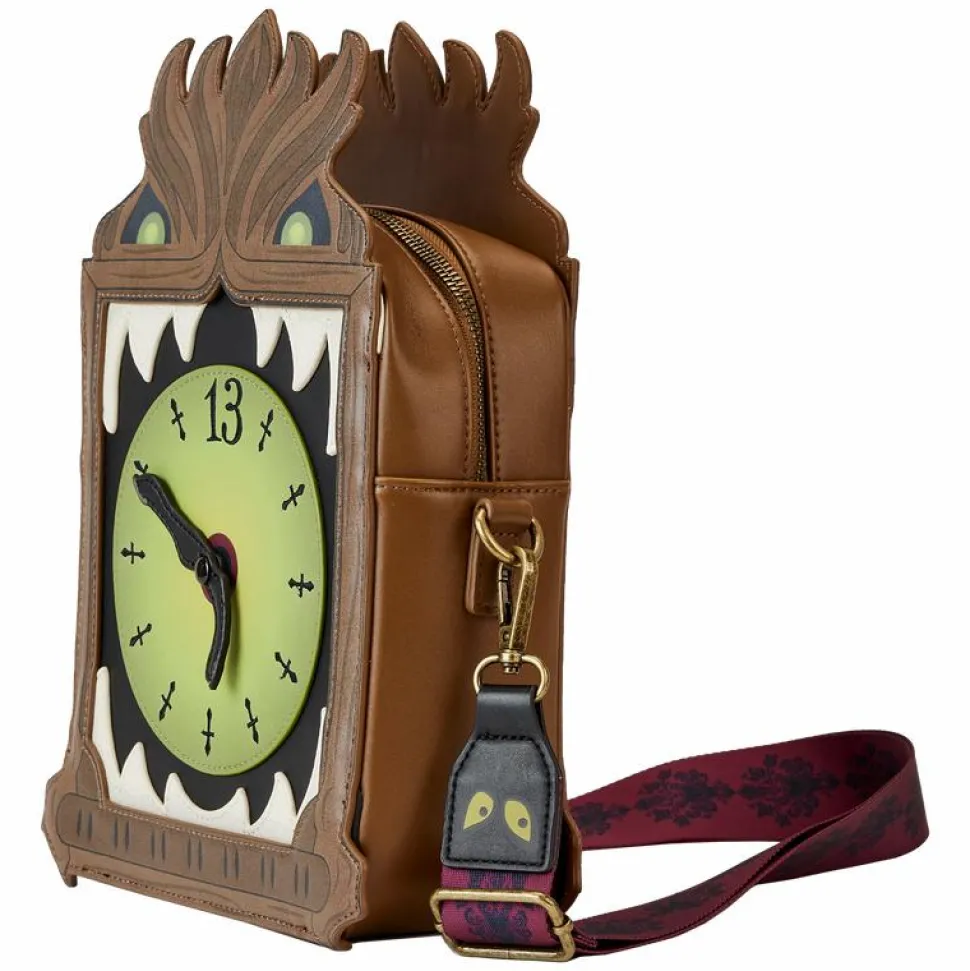 The Haunted Mansion - Grandfather Clock Glow in the Dark 8" Faux Leather Crossbody Bag