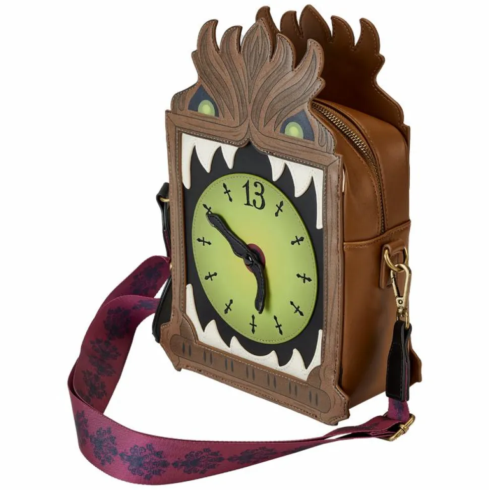 The Haunted Mansion - Grandfather Clock Glow in the Dark 8" Faux Leather Crossbody Bag