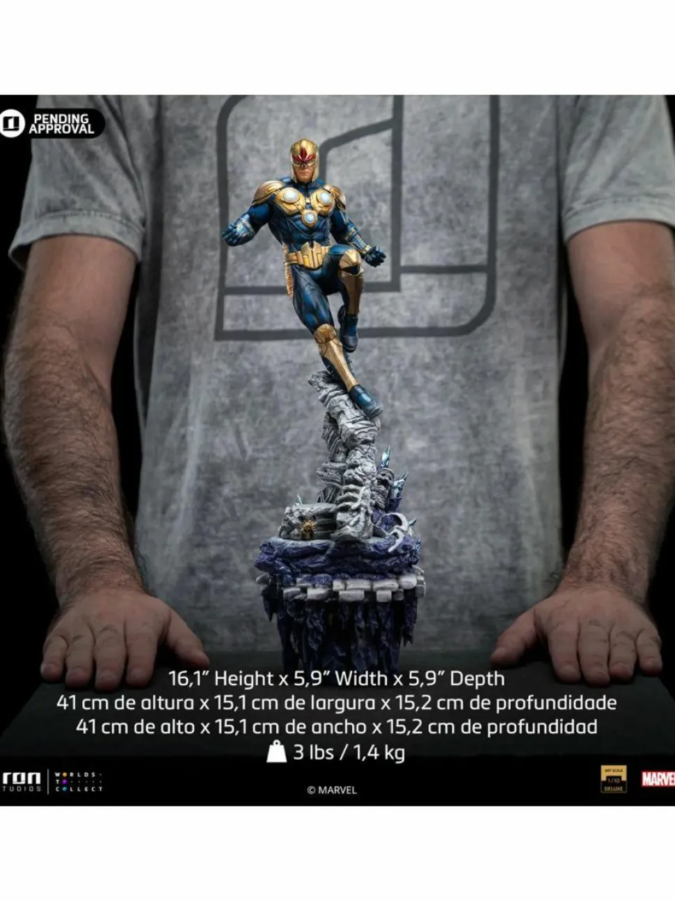 The Infinity Gauntlet - Nova Deluxe 1/10th Scale Statue