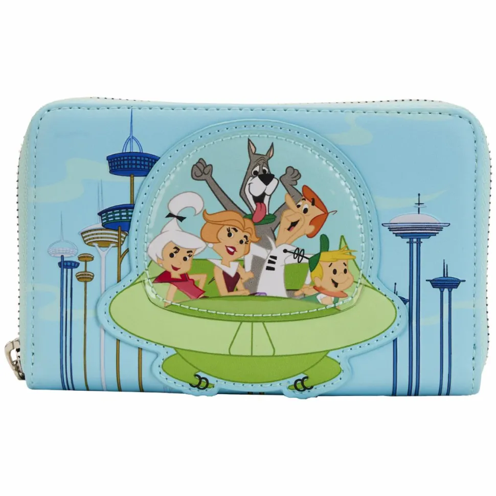 The Jetsons - Spaceship 4” Faux Leather Zip-Around Wallet