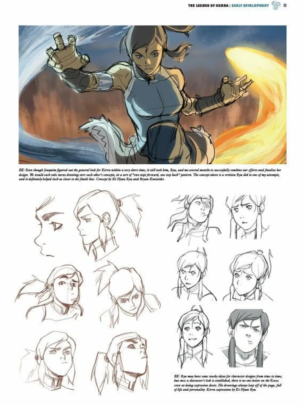 The Legend of Korra - The Art of the Animated Series Book One: Air Hardcover Book (Second Edition)
