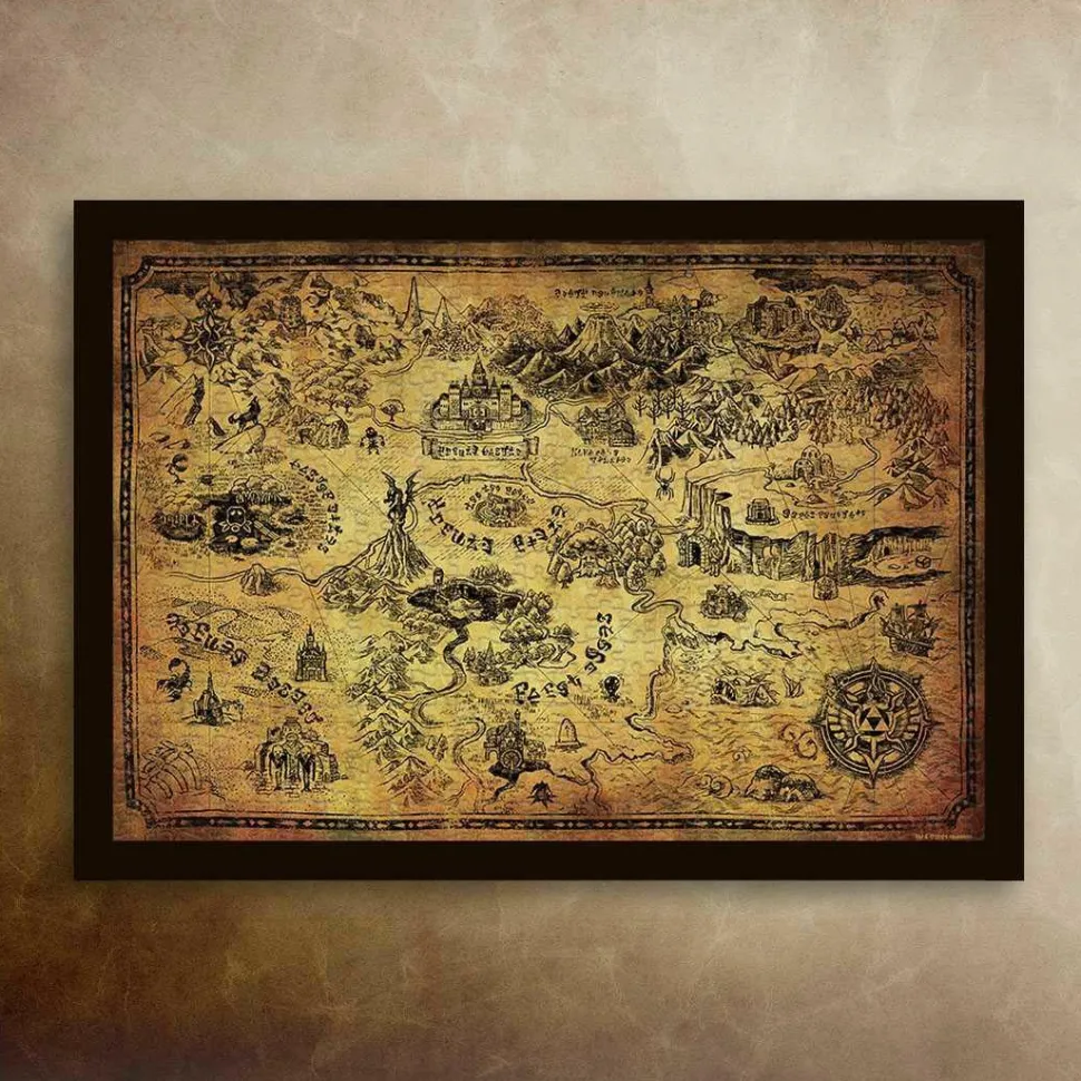 The Legend of Zelda - Hyrule Map 1000 Piece Jigsaw Puzzle