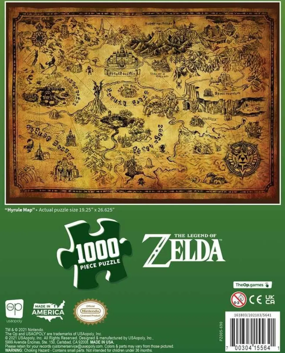 The Legend of Zelda - Hyrule Map 1000 Piece Jigsaw Puzzle