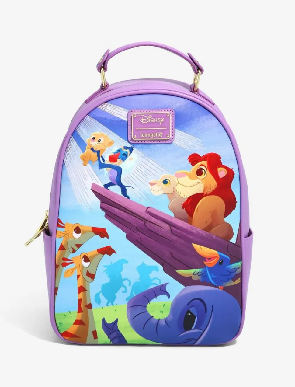 The Lion King (1994) - Pride Rock 12” Faux Leather Mini Backpack