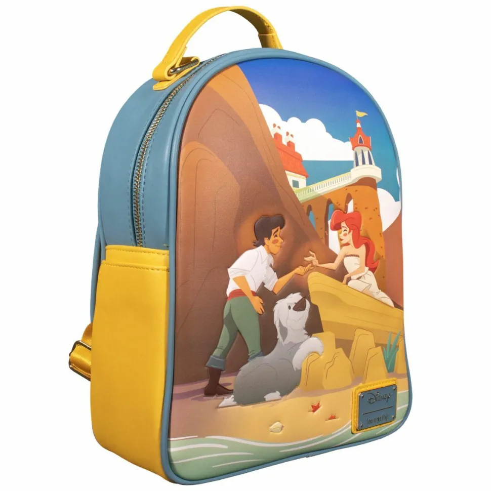 The Little Mermaid (1989) - Ariel & Eric Beach 12” Faux Leather Mini Backpack