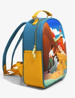 The Little Mermaid (1989) - Ariel & Eric Beach 12” Faux Leather Mini Backpack