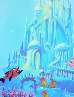 The Little Mermaid (1989) - Castle Snap Flap 12” Faux Leather Mini Backpack