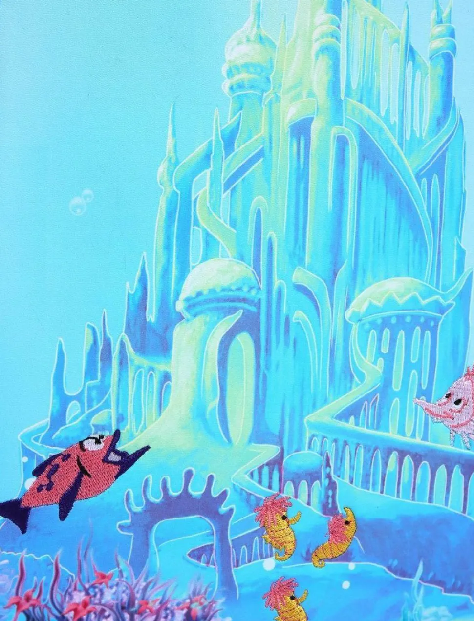 The Little Mermaid (1989) - Castle Snap Flap 12” Faux Leather Mini Backpack
