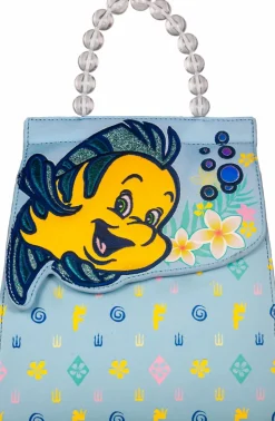 The Little Mermaid (1989) - Flounder Monogram 9” Faux Leather Flap Mini Backpack