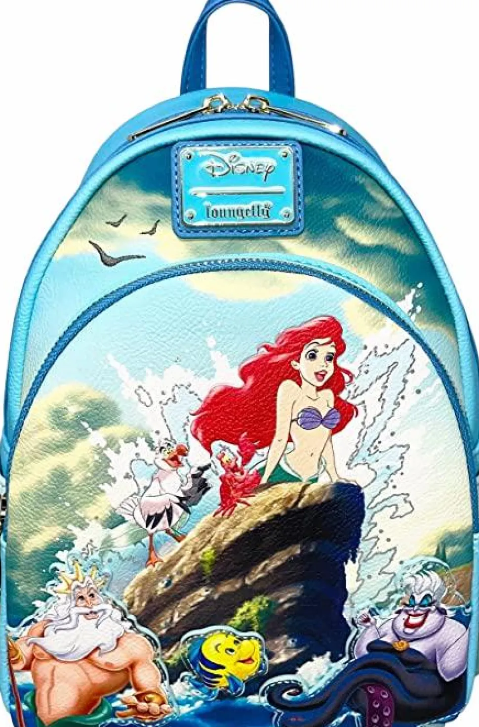 The Little Mermaid (1989) - Scene 10" Faux Leather Mini Backpack