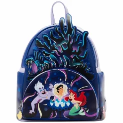 The Little Mermaid (1989) - Ursula Lair Glow in the Dark 10” Faux Leather Mini Backpack