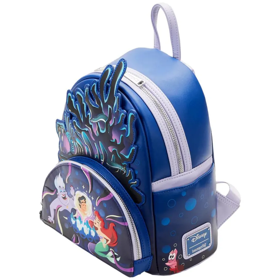 The Little Mermaid (1989) - Ursula Lair Glow in the Dark 10” Faux Leather Mini Backpack