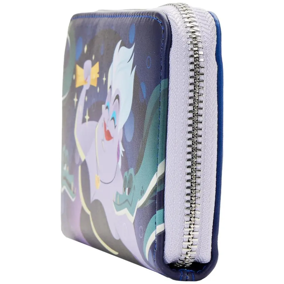 The Little Mermaid (1989) - Ursula Lair Glow in the Dark 4” Faux Leather Zip-Around Wallet