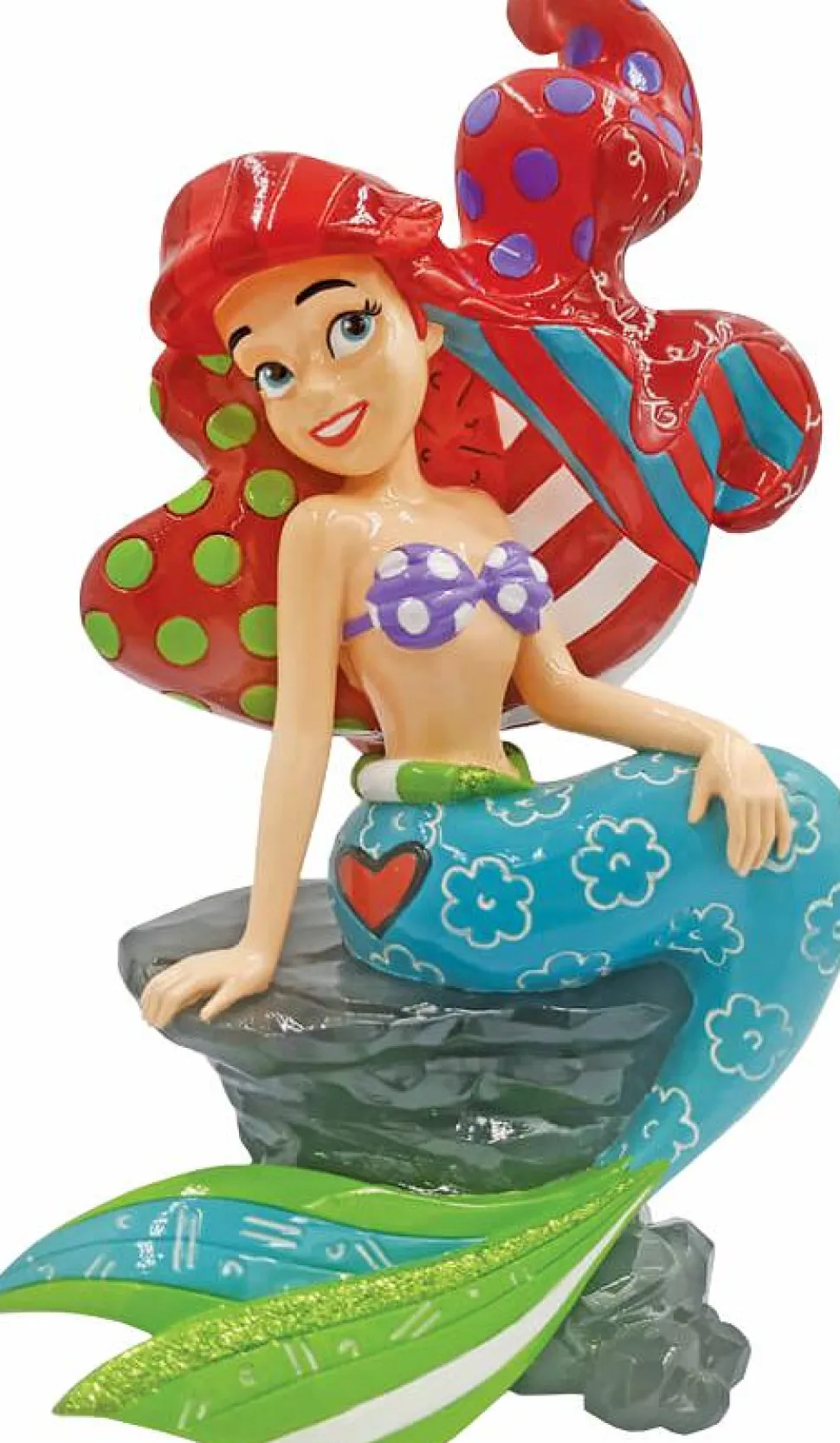 The Little Mermaid - Ariel on Rock 6.5” Statue by Romero Britto
