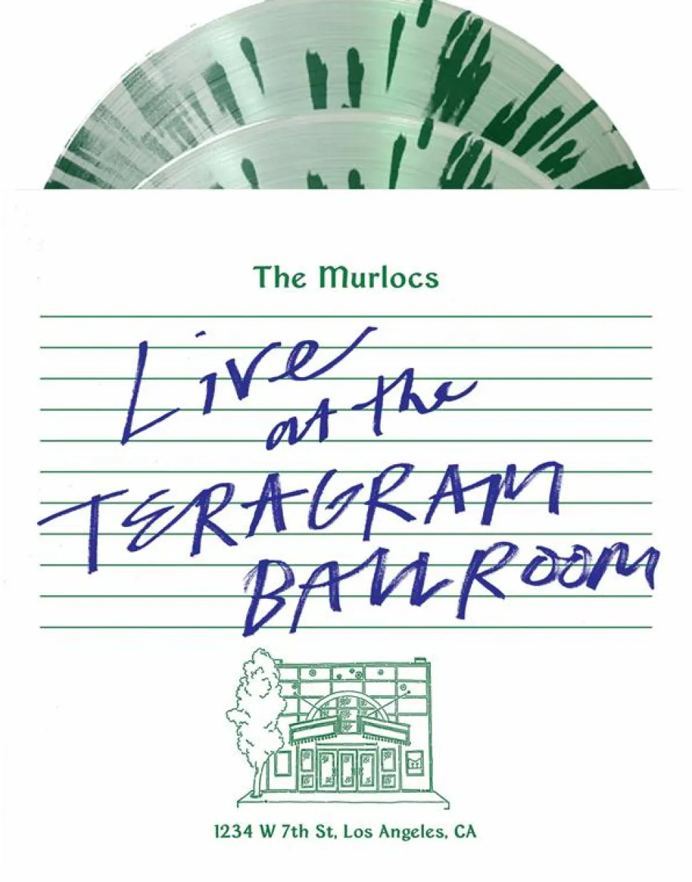 The Murlocs - Live at the Teragram Ballroom 2xLP Vinyl Record (Coke Bottle Clear with Evergreen Splatter Vinyl)