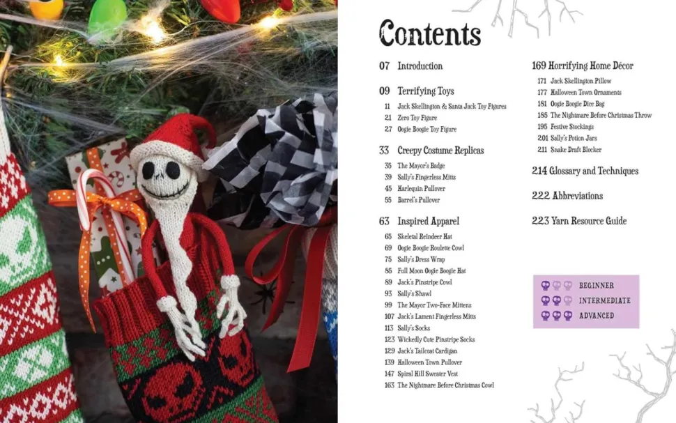 The Nightmare Before Christmas - The Official Knitting Guide to Halloween Town & Christmas Town Hardcover Book