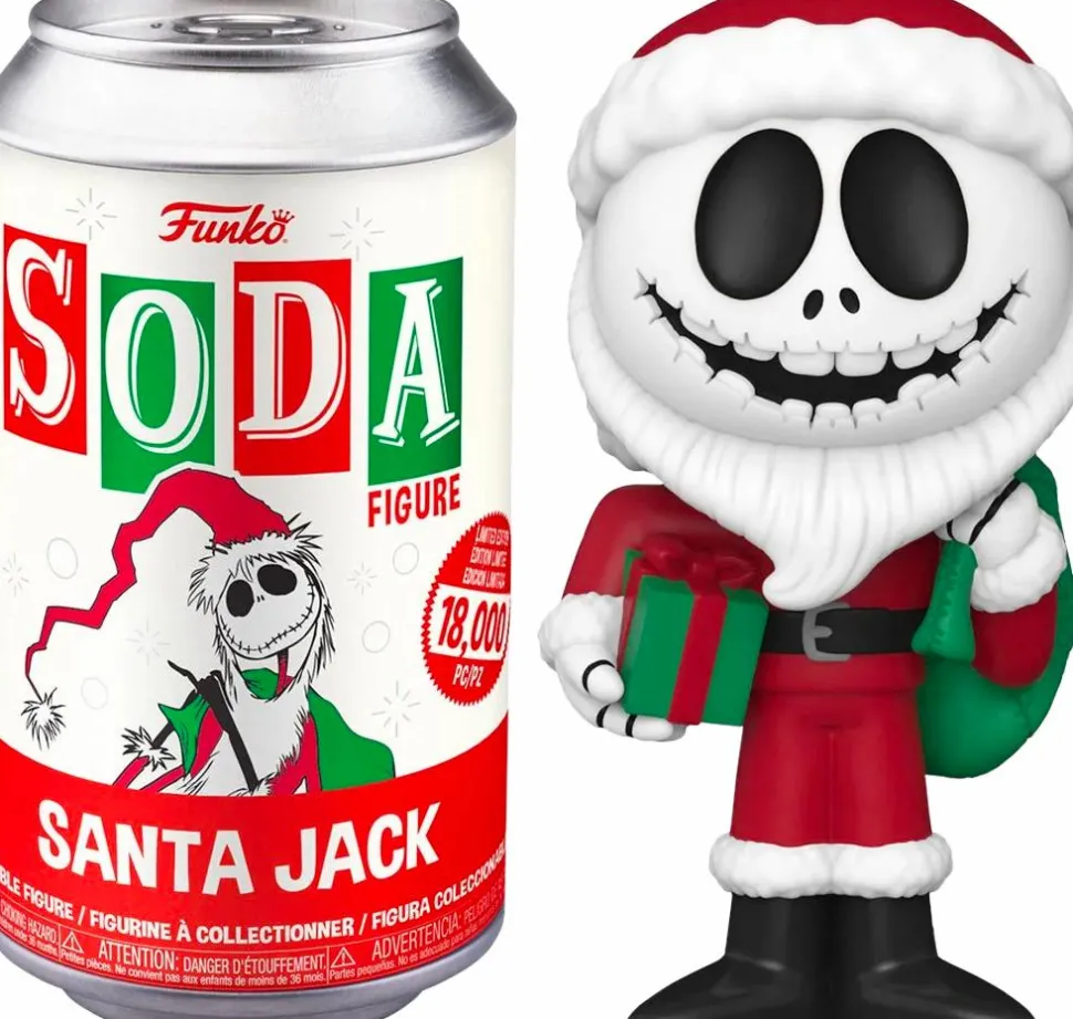 The Nightmare Before Christmas - Santa Jack Skellington SODA Vinyl Figure in Collector Can (International Edition)
