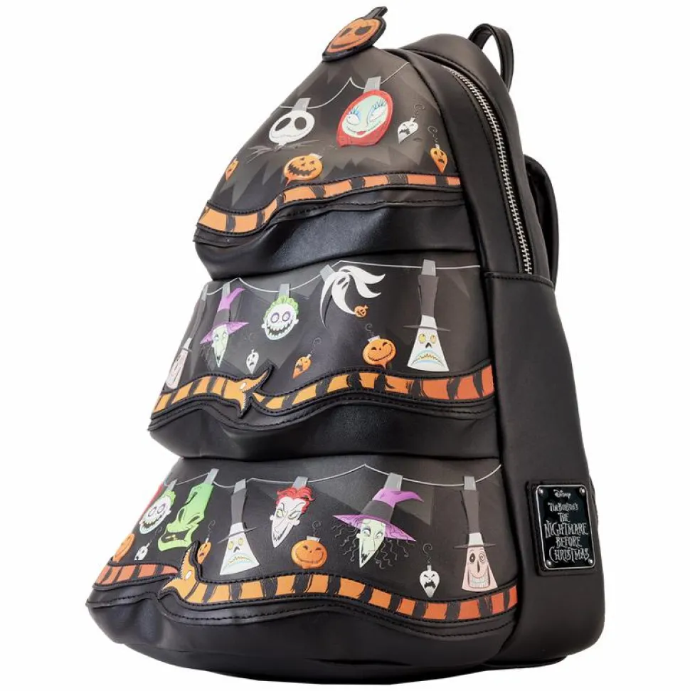 The Nightmare Before Christmas - Tree String Lights Glow in the Dark 13" Faux Leather Mini Backpack