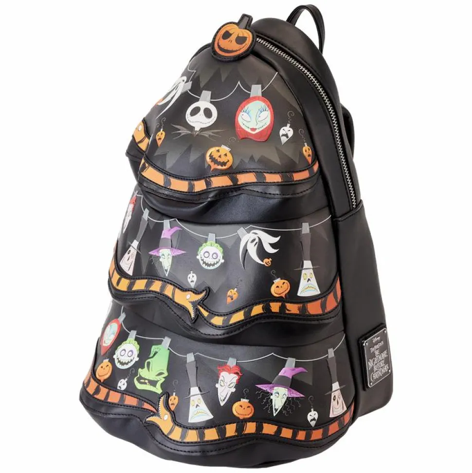The Nightmare Before Christmas - Tree String Lights Glow in the Dark 13" Faux Leather Mini Backpack