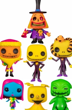 The Nightmare Before Christmas - Blacklight Santa Jack Is Coming To Pop! Vinyl Bundle (Set of 7)