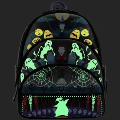The Nightmare Before Christmas - Lock, Shock, Barrel & Oogie Boogie Glow in the Dark 10” Faux Leather Mini Backpack