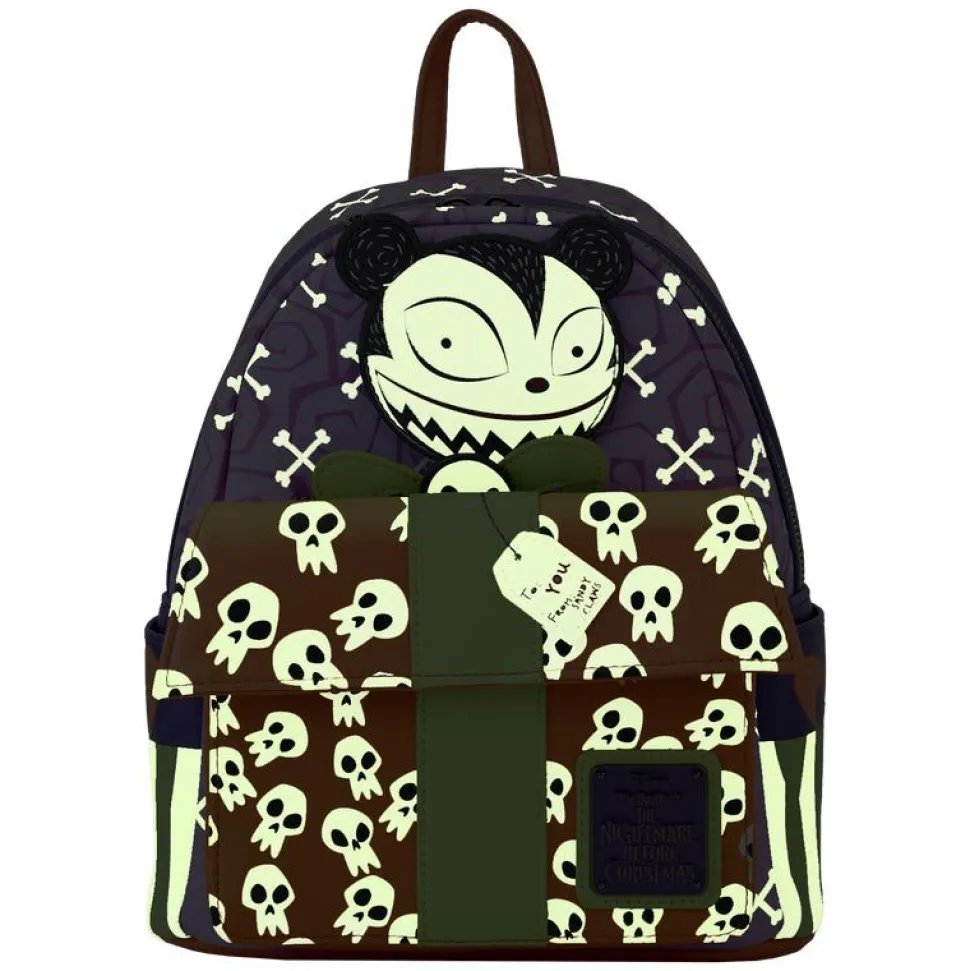 The Nightmare Before Christmas - Scary Teddy Present Glow in the Dark 10" Faux Leather Mini Backpack