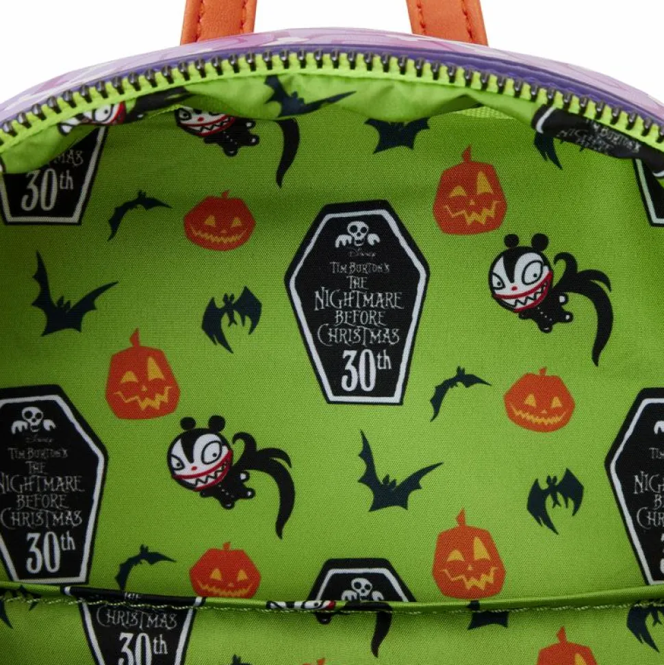 The Nightmare Before Christmas - Scary Teddy Present Glow in the Dark 10" Faux Leather Mini Backpack