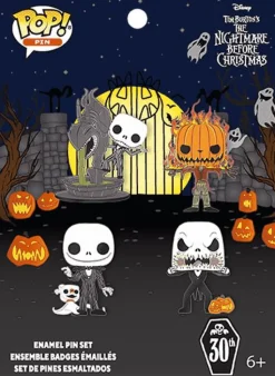 The Nightmare Before Christmas - Jack Skellington Pop! Enamel Pin 4-Pack