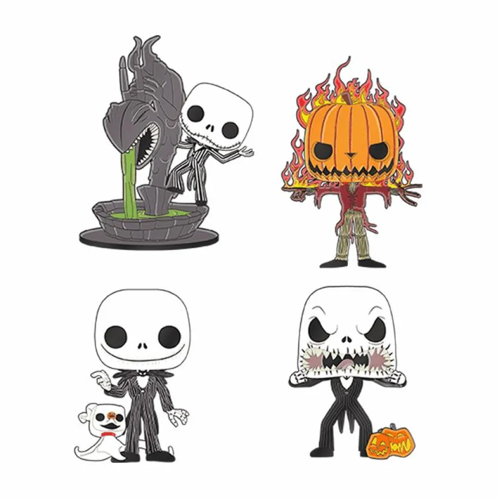 The Nightmare Before Christmas - Jack Skellington Pop! Enamel Pin 4-Pack