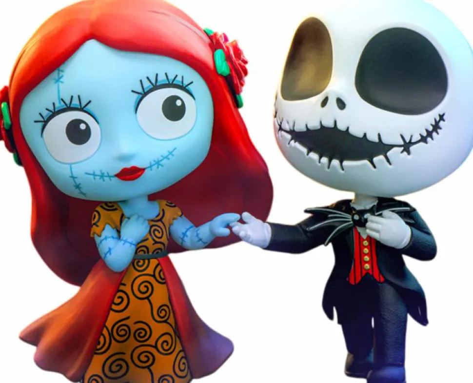 The Nightmare Before Christmas - Jack Skellington & Sally Dancing Cosbaby (S) Hot Toys Figure 2-Pack