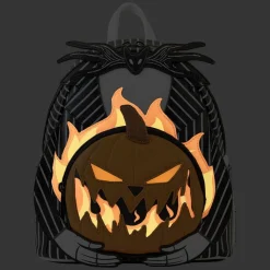 The Nightmare Before Christmas - Pumpkin Head Jack Glow in the Dark 10" Faux Leather Mini Backpack